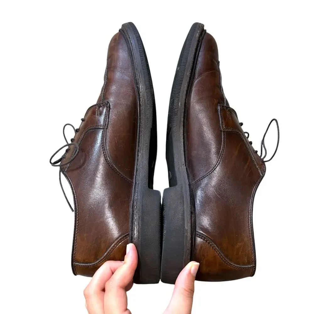 Allen Edmonds Ashton Slip Toe Derby Shoes Men's Sz 6.5 Brown Lace Up Corpcore